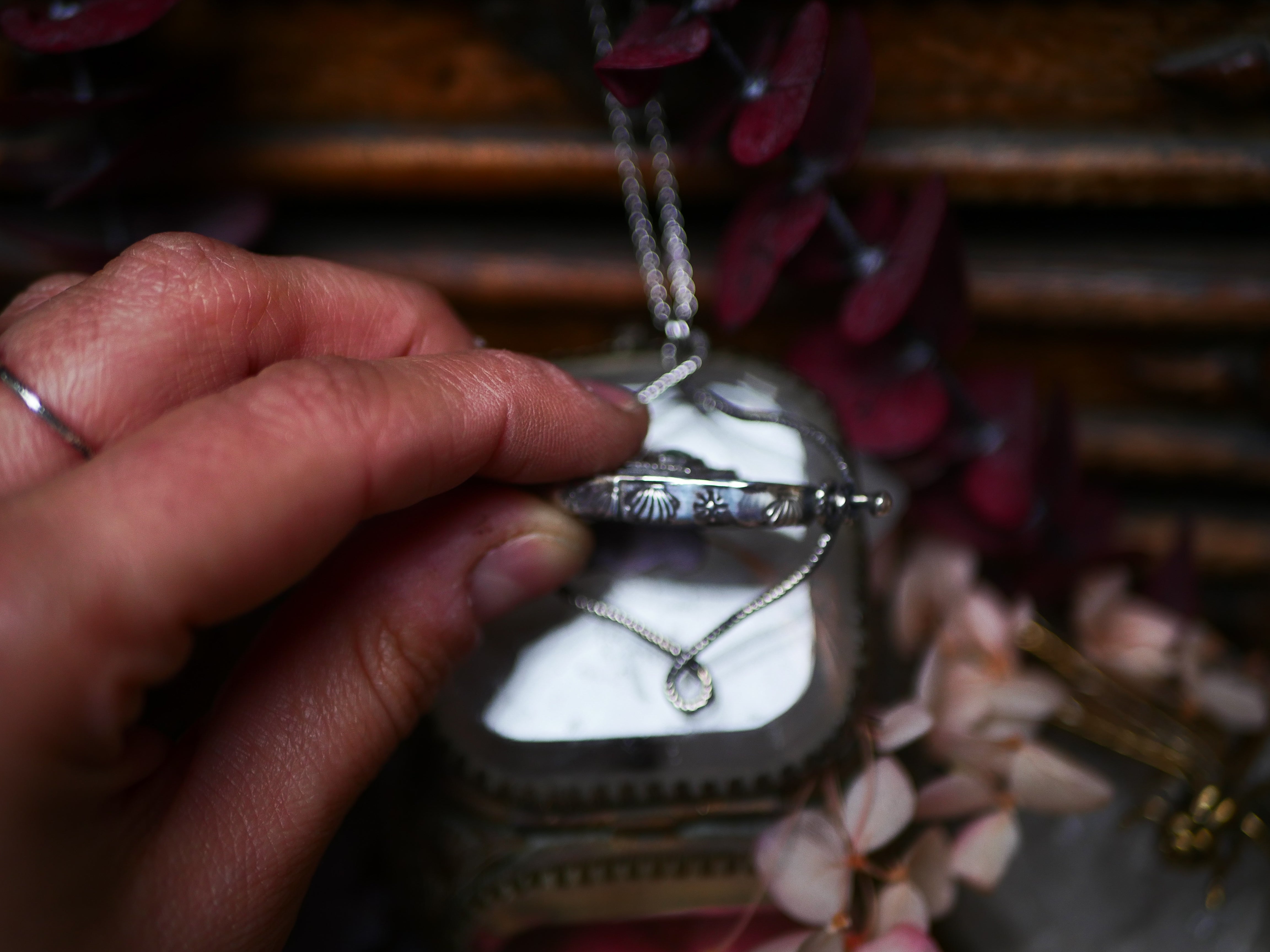 Talisman réversible - Shattuckite & Kyanite - Argent 925