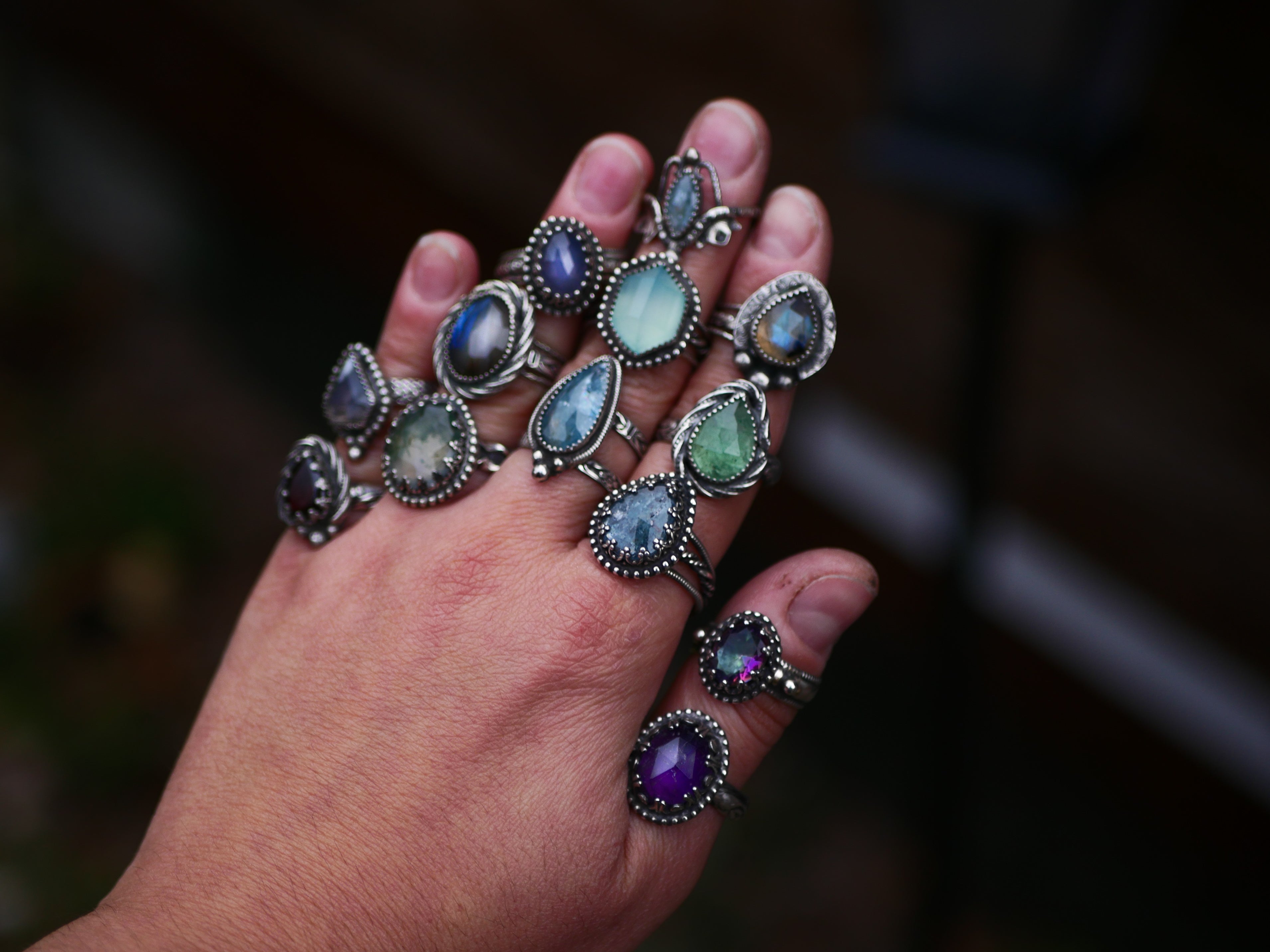 Bague réglable Labradorite II - Argent 925