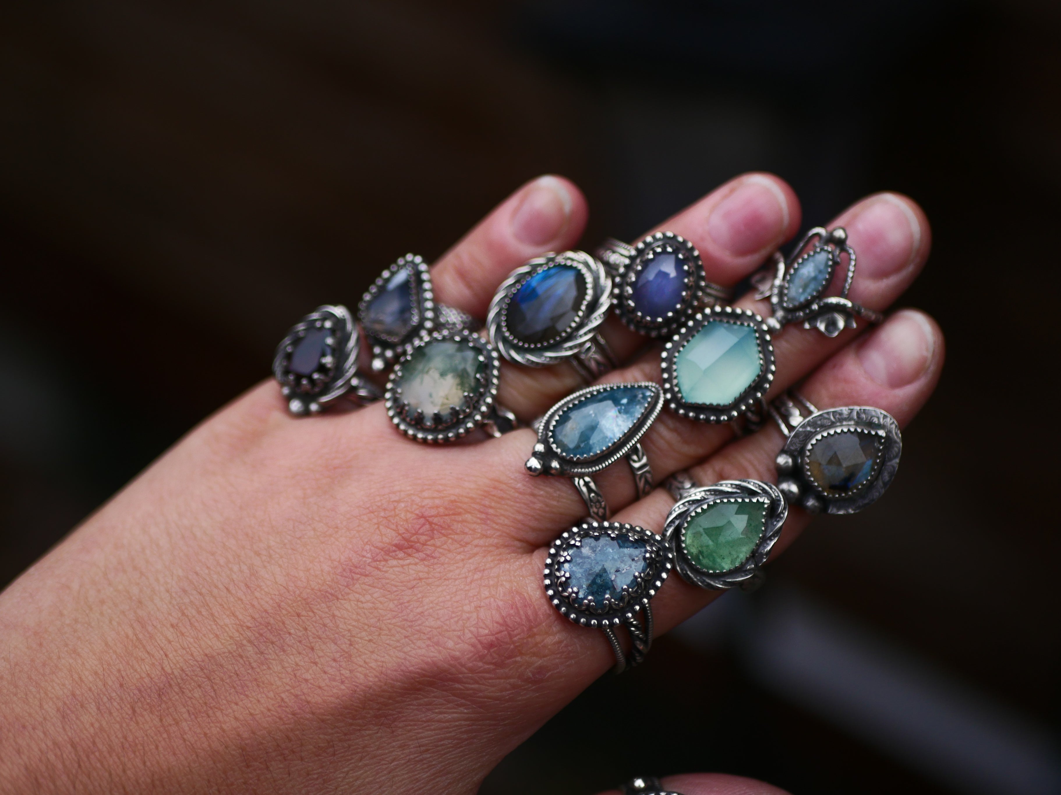 Bague réglable Kyanite bleue - Argent 925