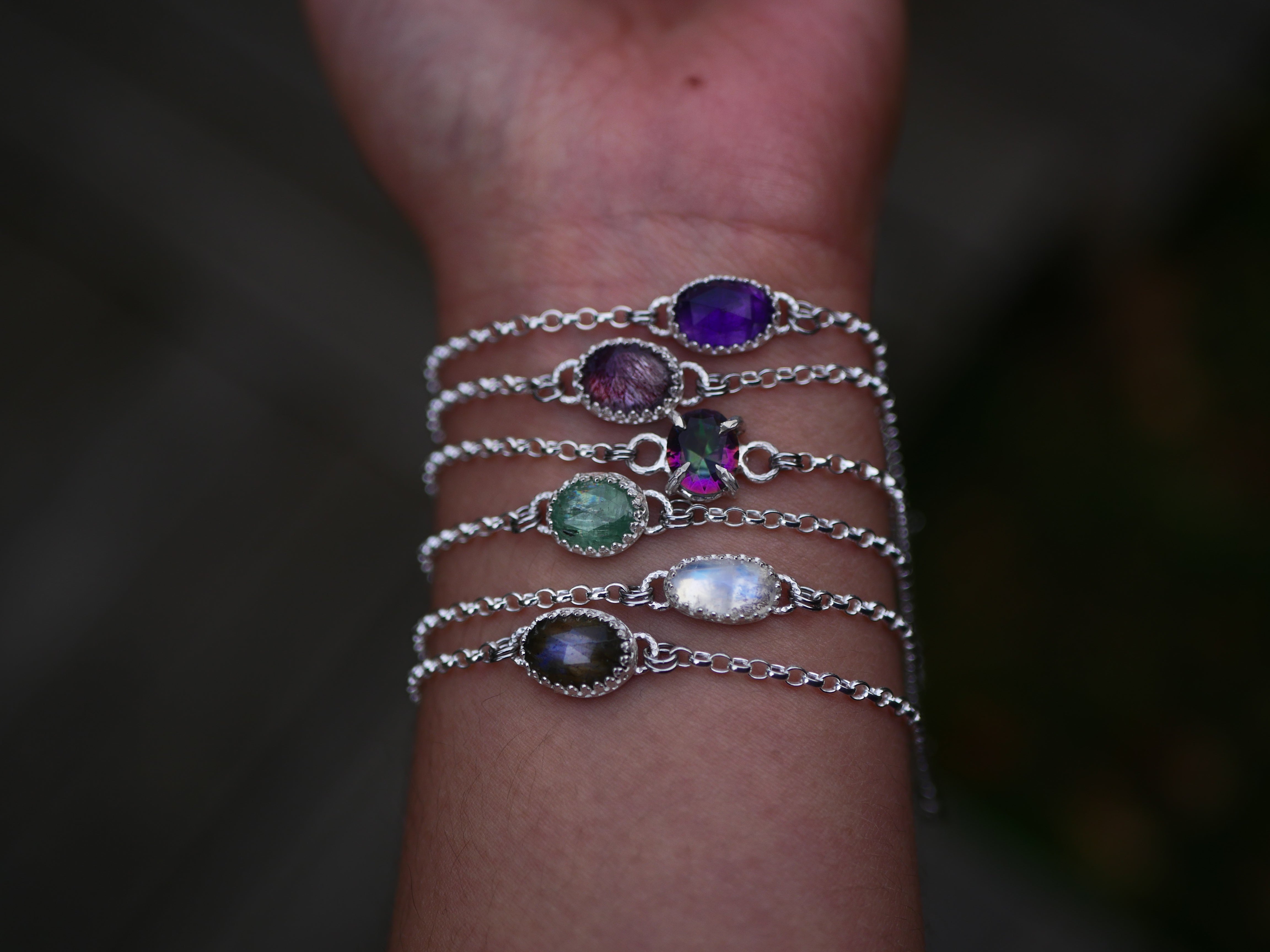 RÉSERVÉ NADIA - Bracelet Améthyste - Argent 925