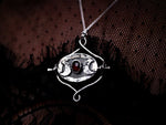 Charger l&#39;image dans la galerie, Talisman réversible - Obsidienne dorée &amp; Grenat Rouge - Argent 925

