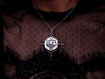 Charger l&#39;image dans la galerie, Talisman réversible - Quartz Rose &amp; Diamant d&#39;Herkimer- Argent 925
