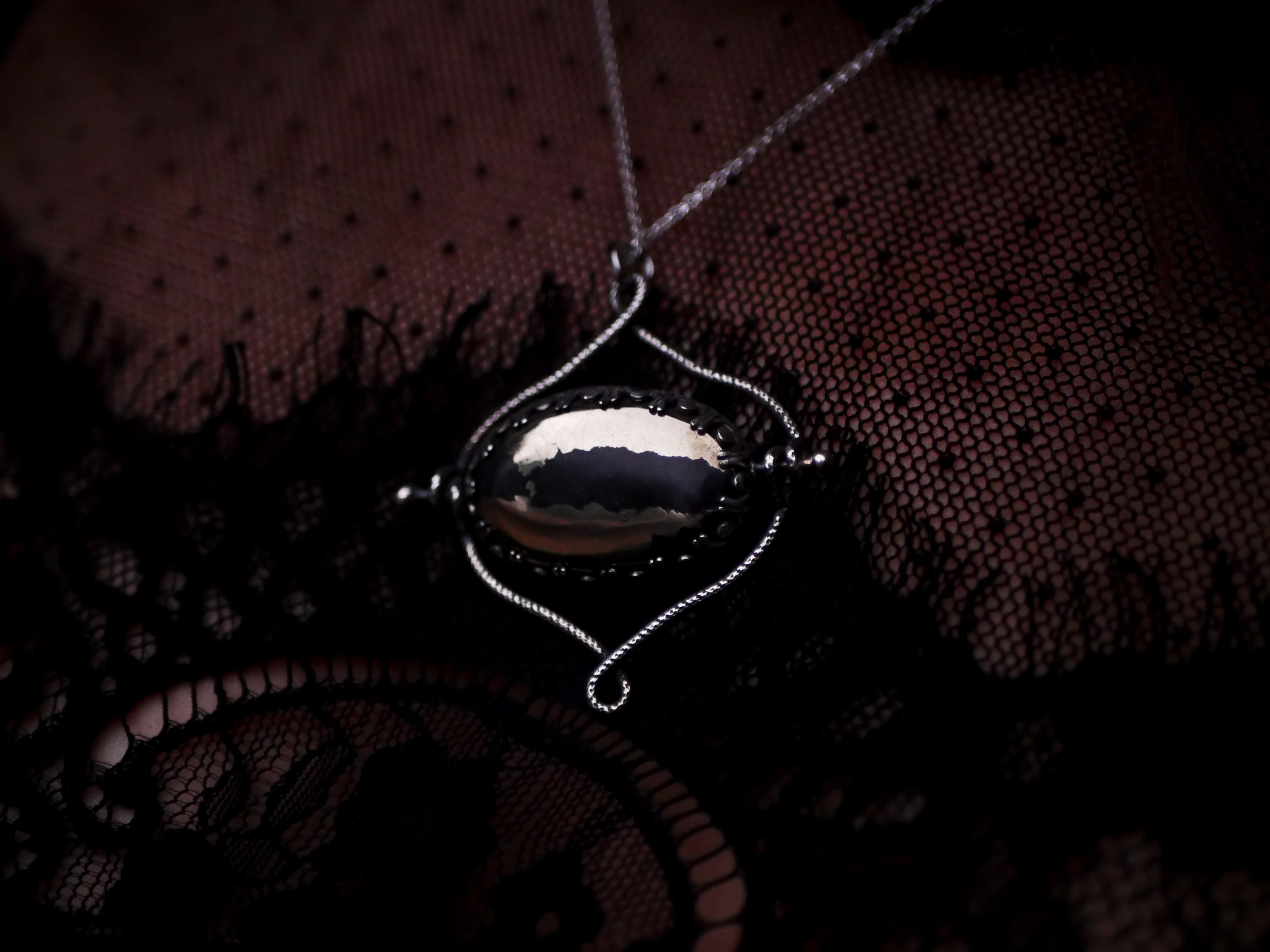 Talisman réversible - Pyrite sur schiste & Topaze impériale - Argent 925