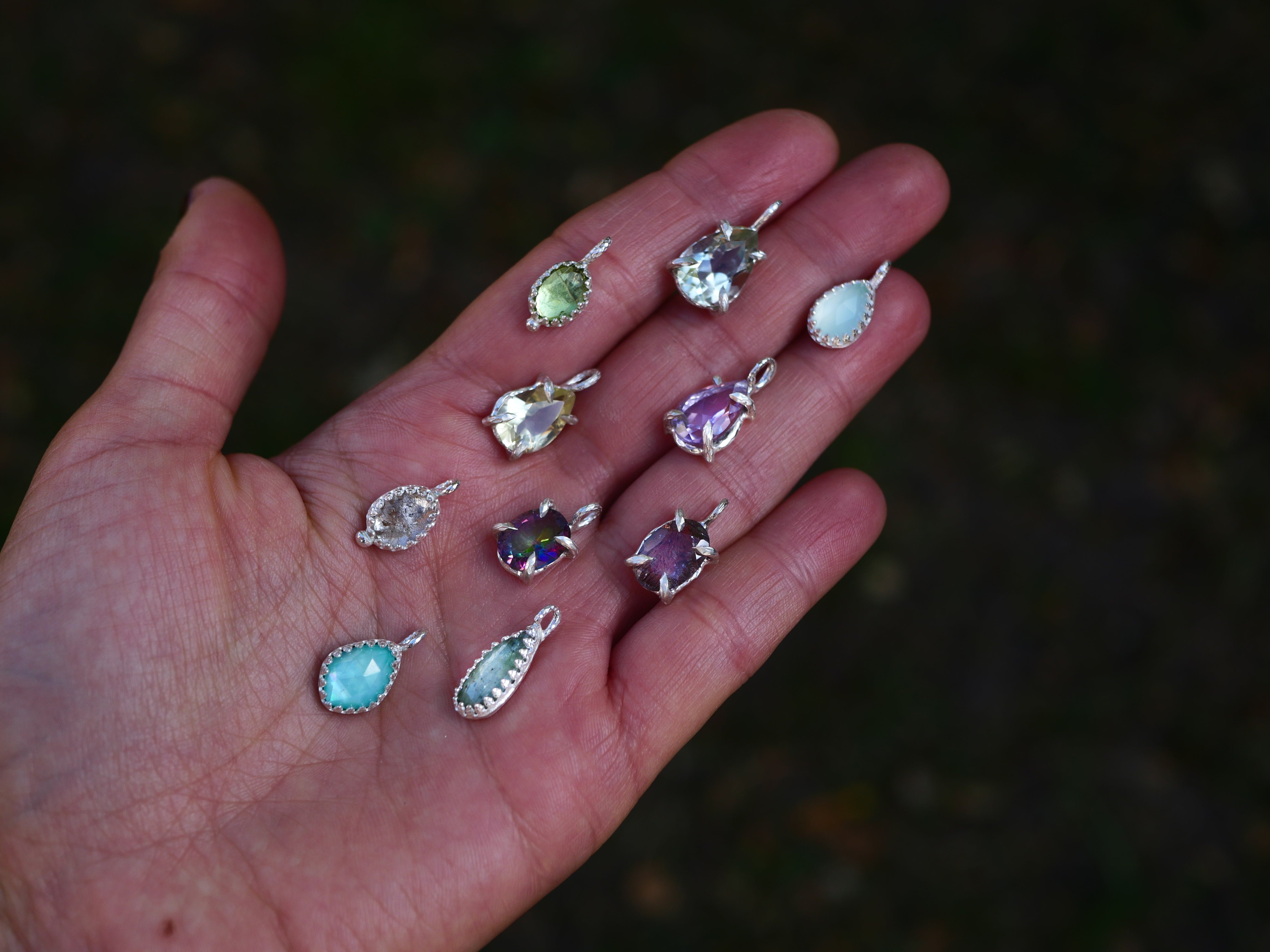 Collier "Griffe" Quartz Citron - Argent 925