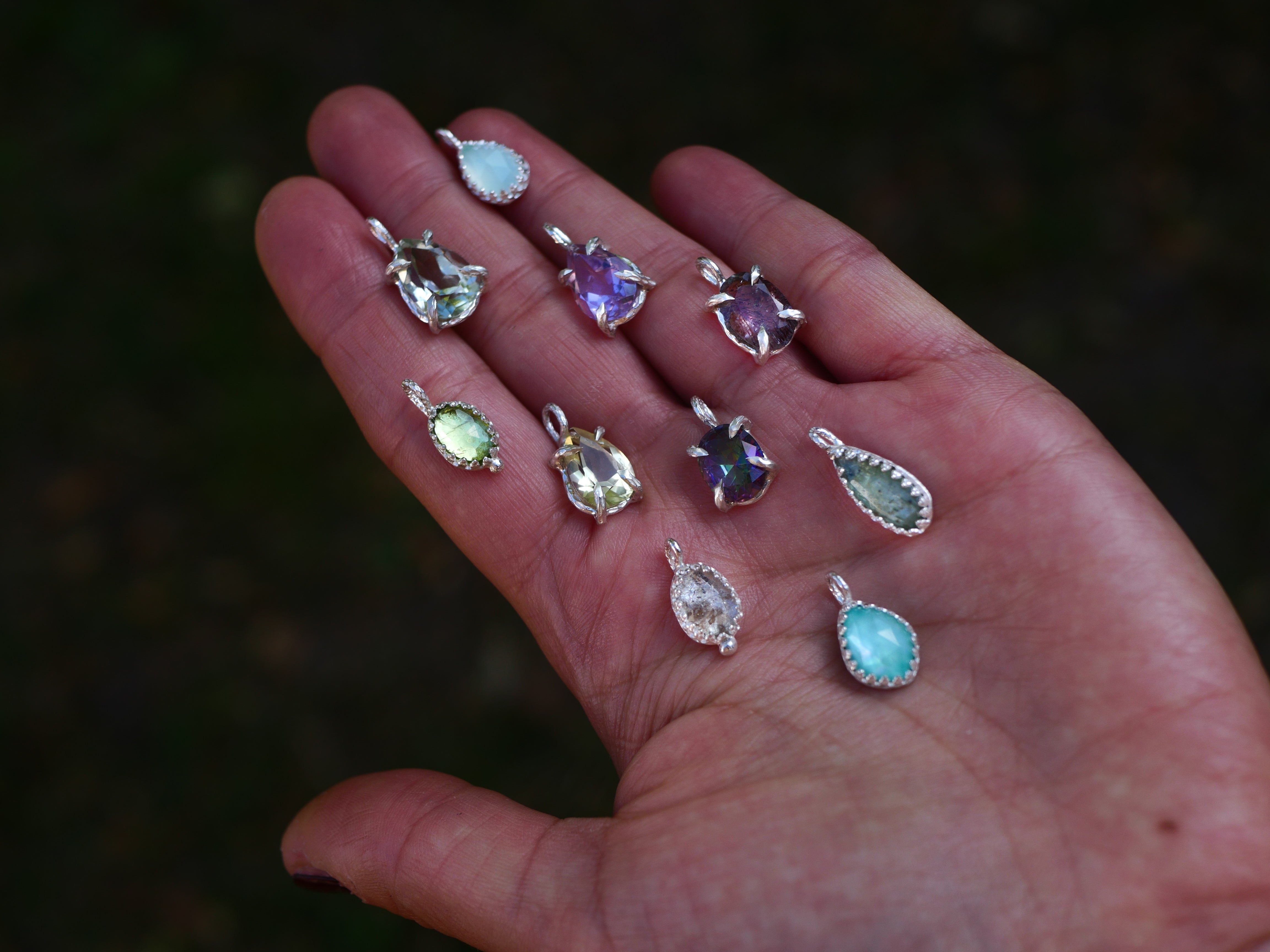 Collier "Simple" Diamant d'Herkimer - Argent 925