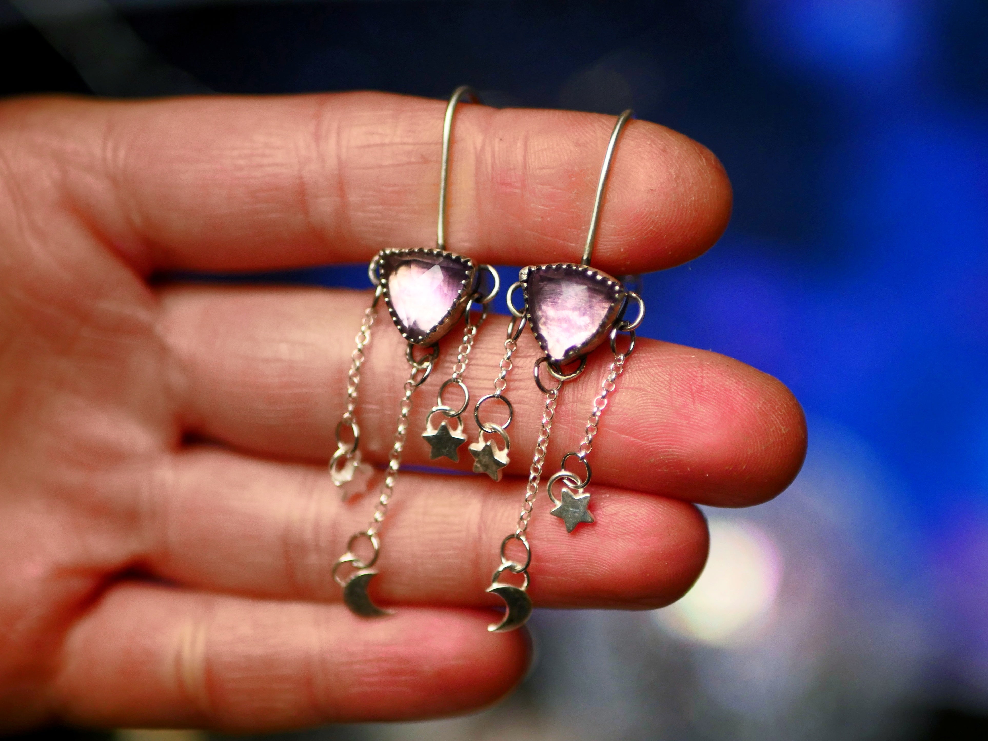 Boucles d'oreilles Cosmique I - Améthyste - Argent 925