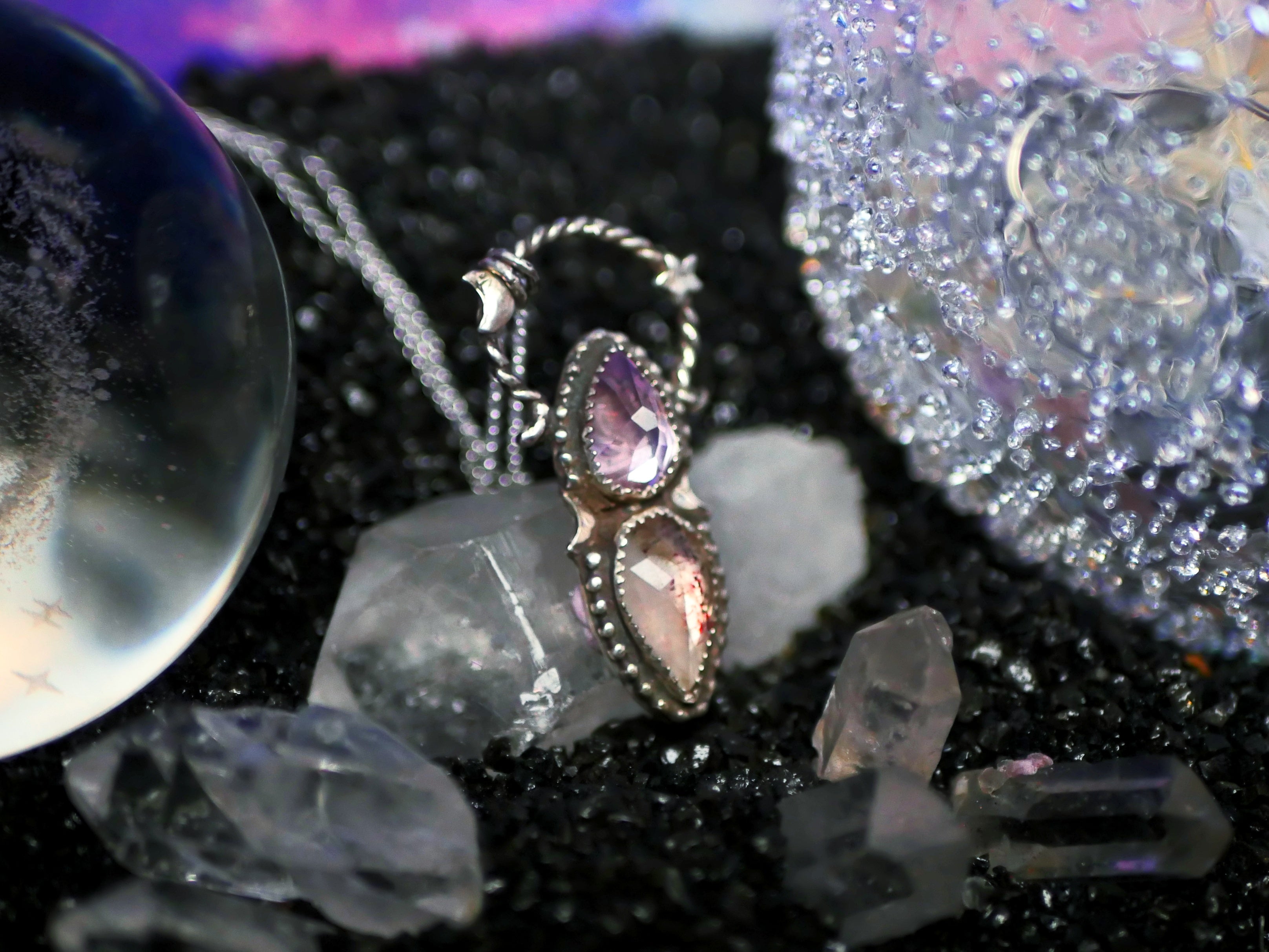 Collier Cosmique V - Améthyste & Super Seven - Argent 925