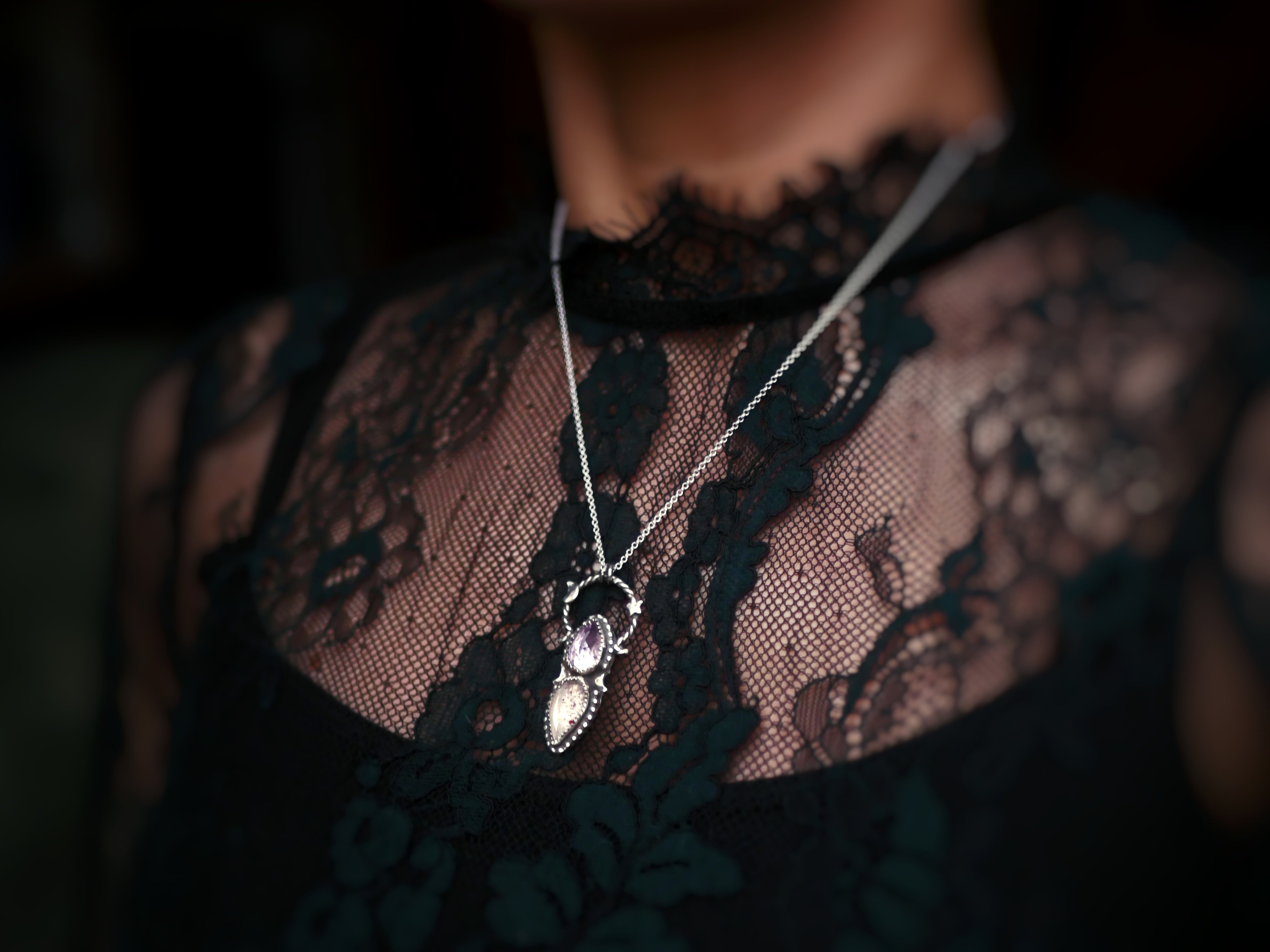 Collier Cosmique V - Améthyste & Super Seven - Argent 925