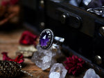 Charger l&#39;image dans la galerie, Bague réglable Améthyste - Argent 925
