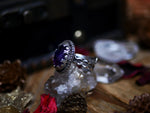 Charger l&#39;image dans la galerie, Bague réglable Améthyste - Argent 925
