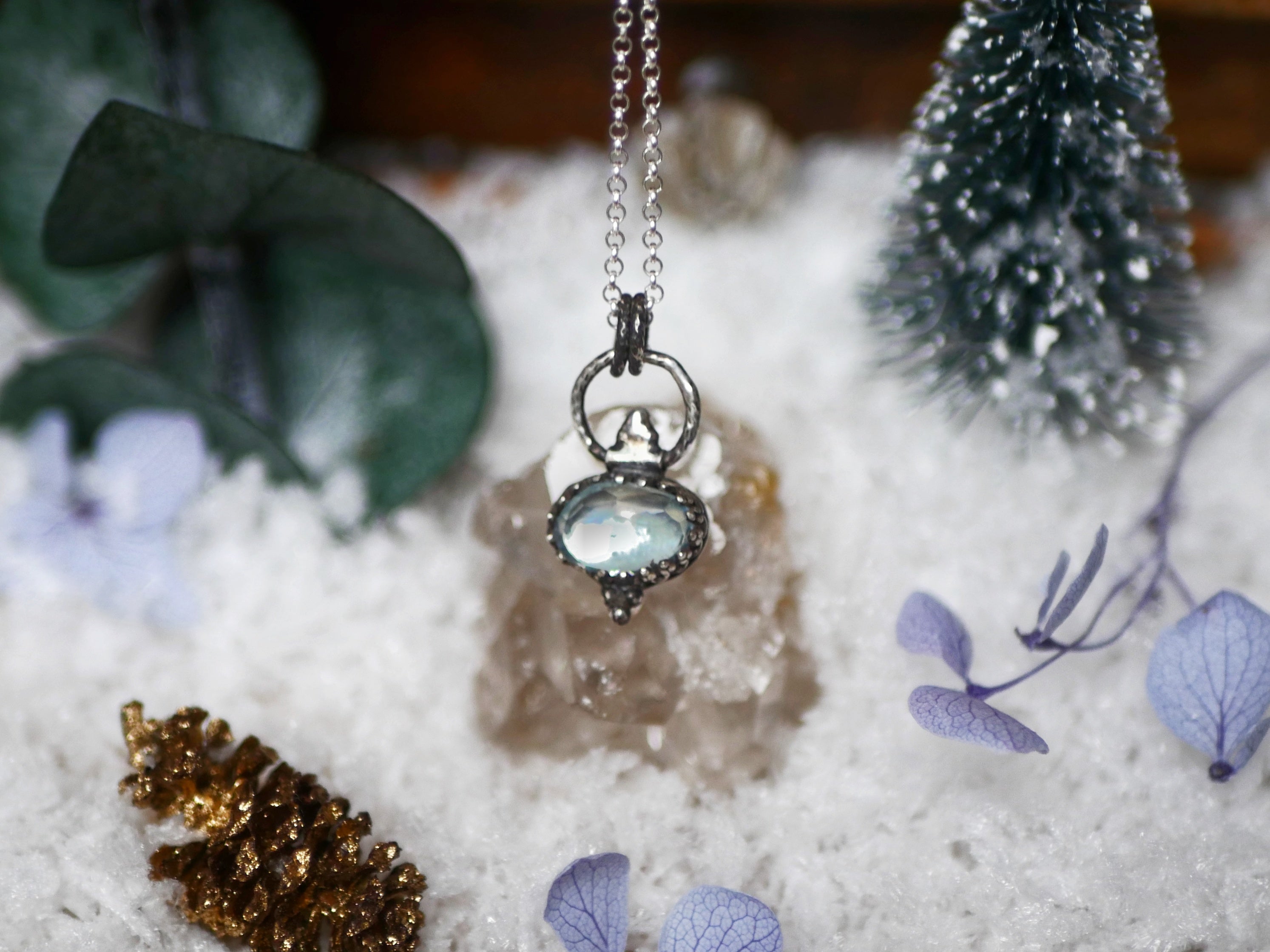 Collier Topaze Bleue - Argent 925