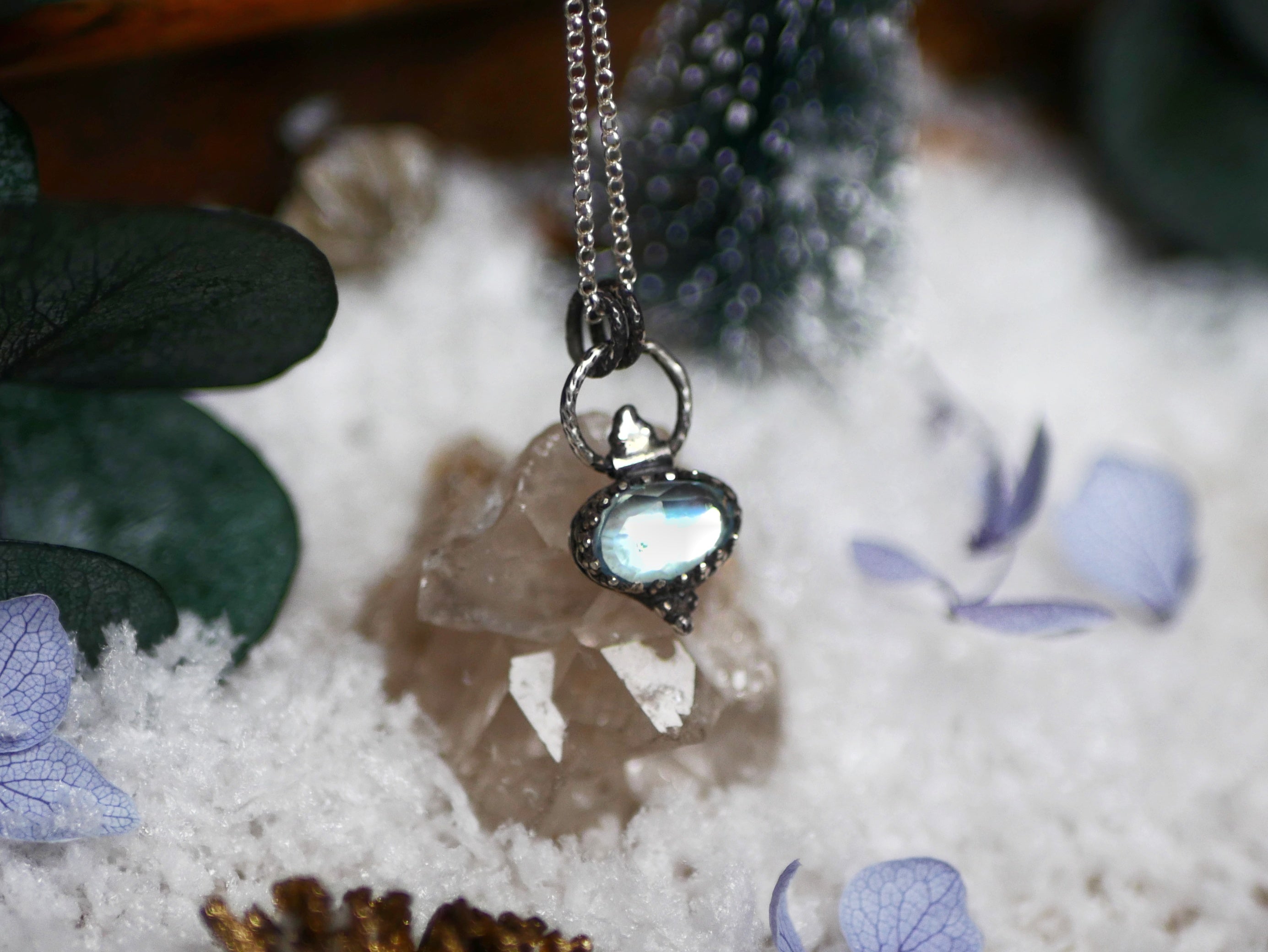 Collier Topaze Bleue - Argent 925