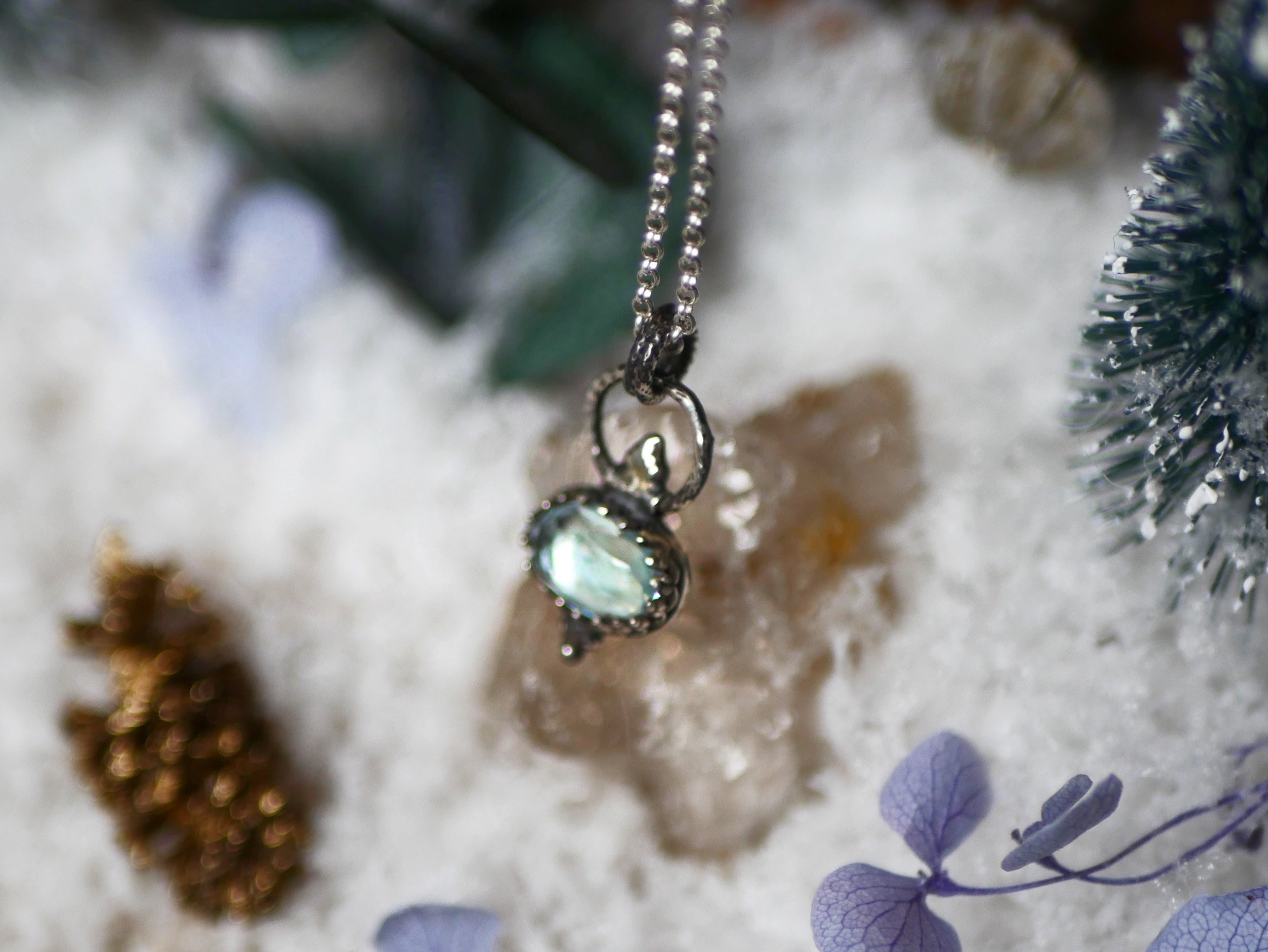 Collier Topaze Bleue - Argent 925