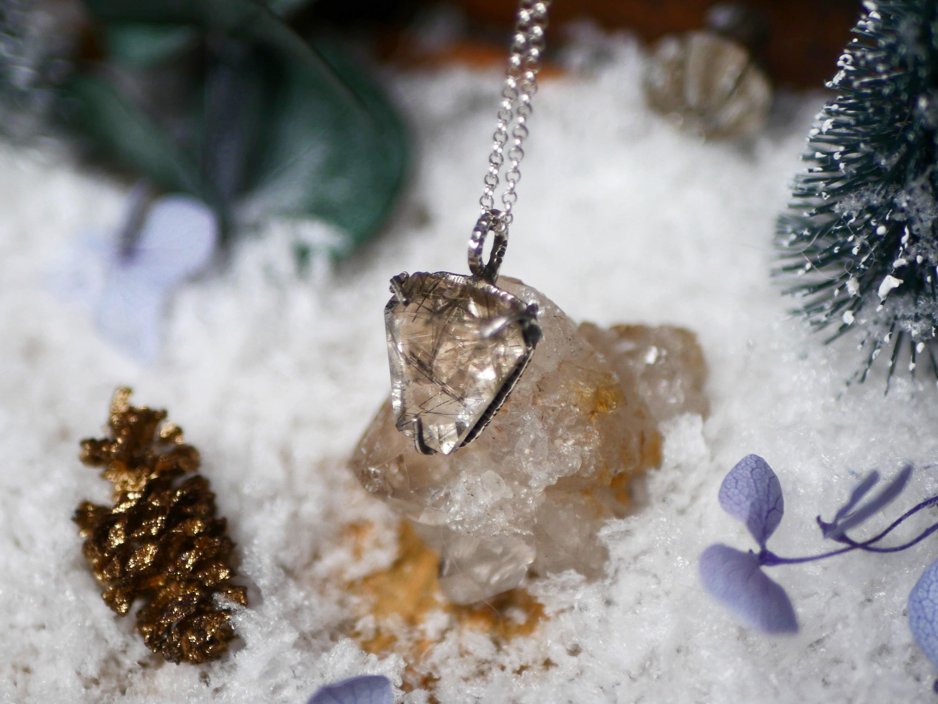 Collier Quartz Rutile - Argent 925