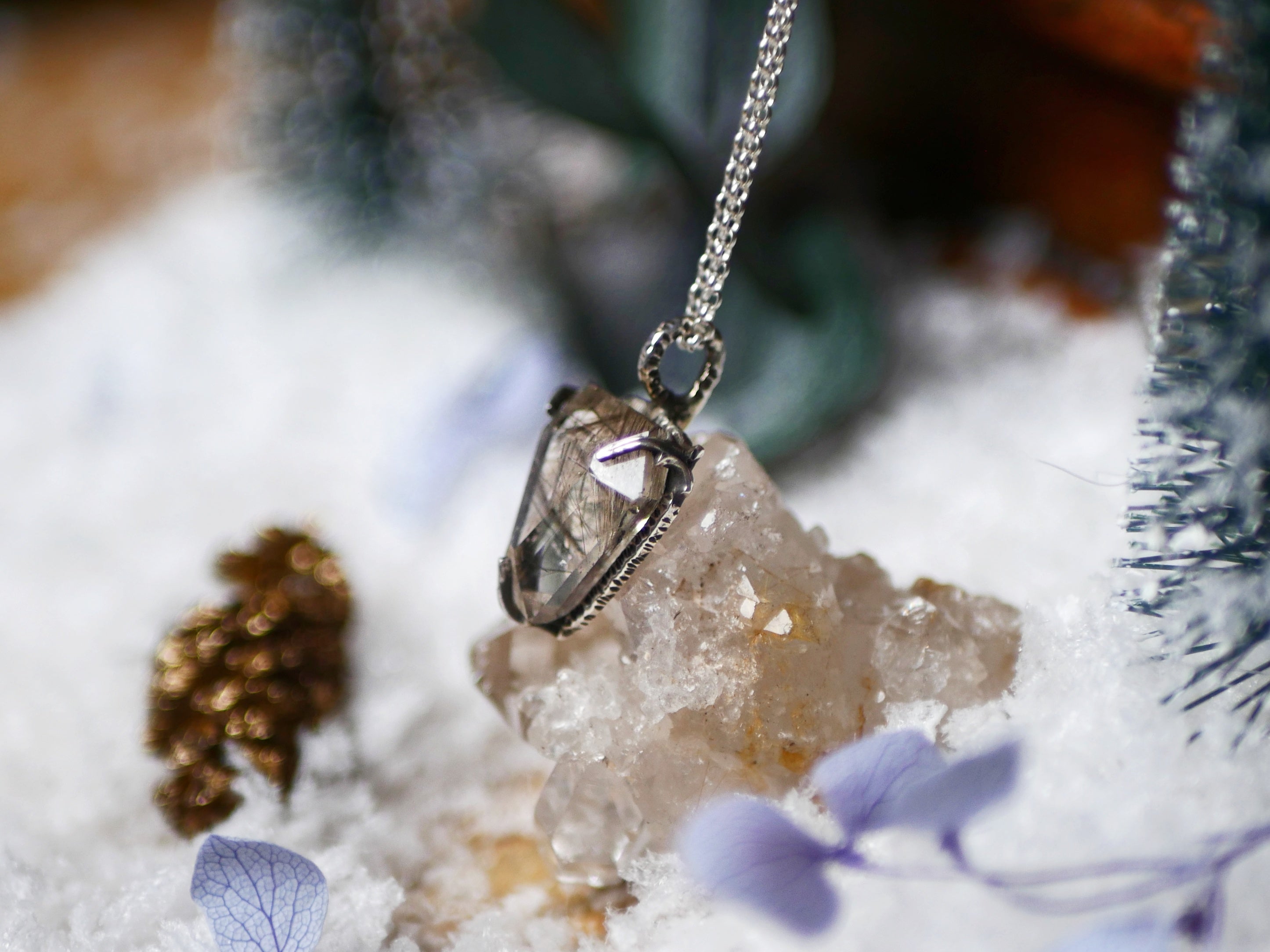 Collier Quartz Rutile - Argent 925