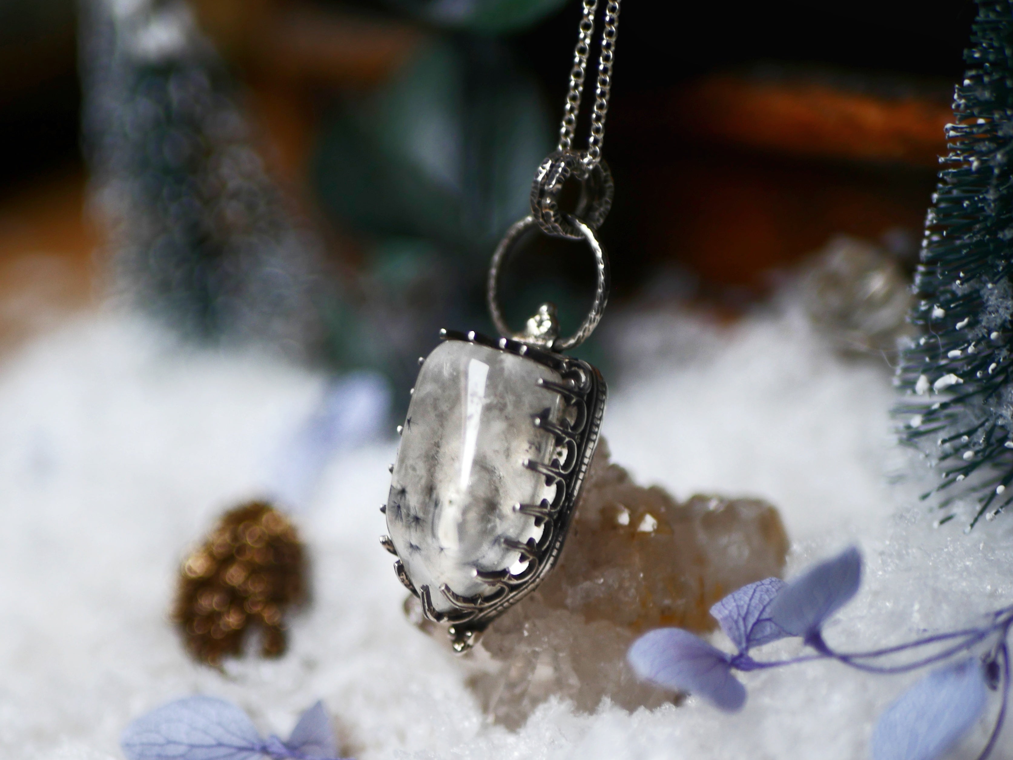 Collier Quartz Hollandite - Argent 925