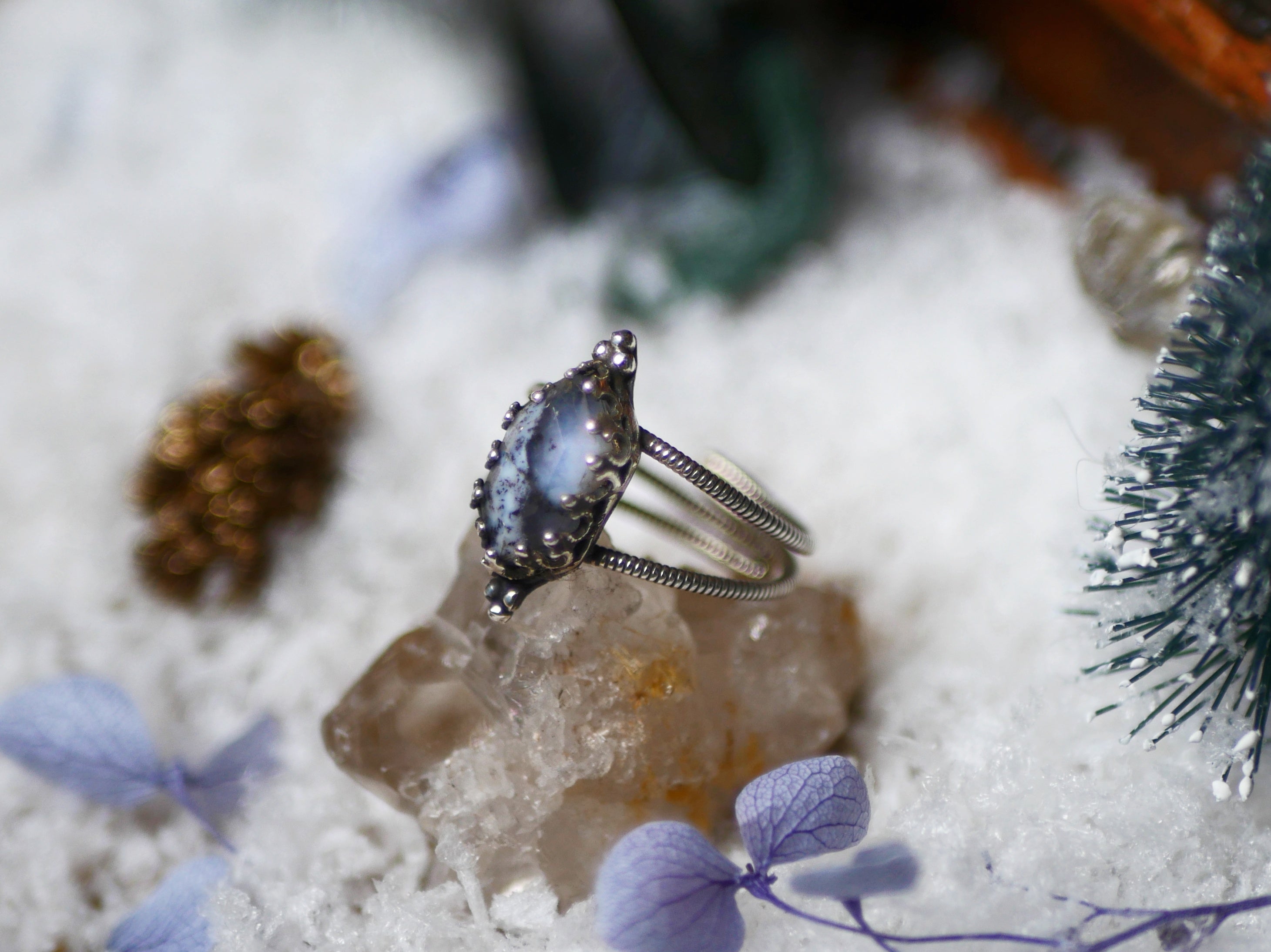 Bague Agate Dendritique I - Argent 925