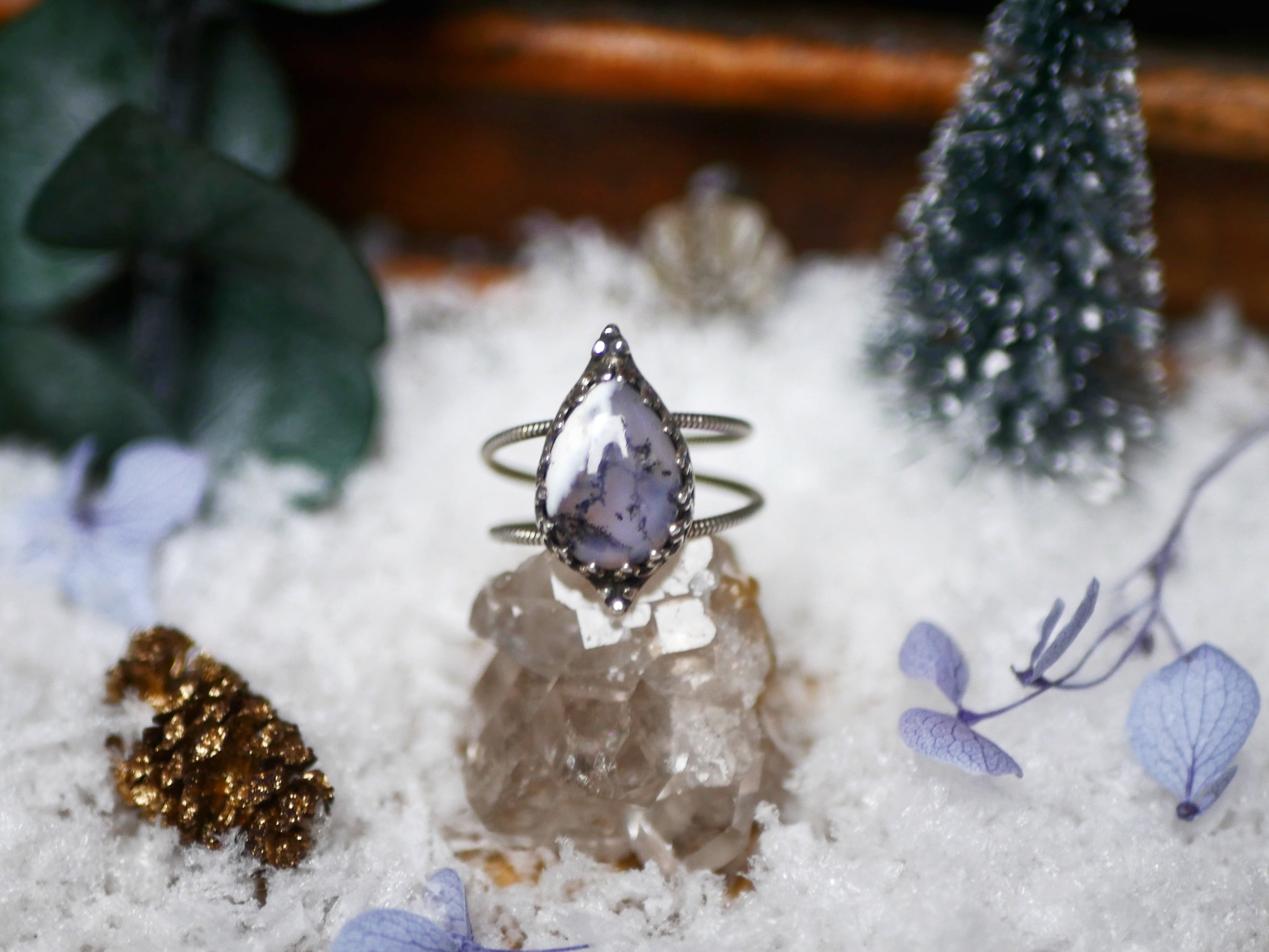 Bague Agate Dendritique II - Argent 925