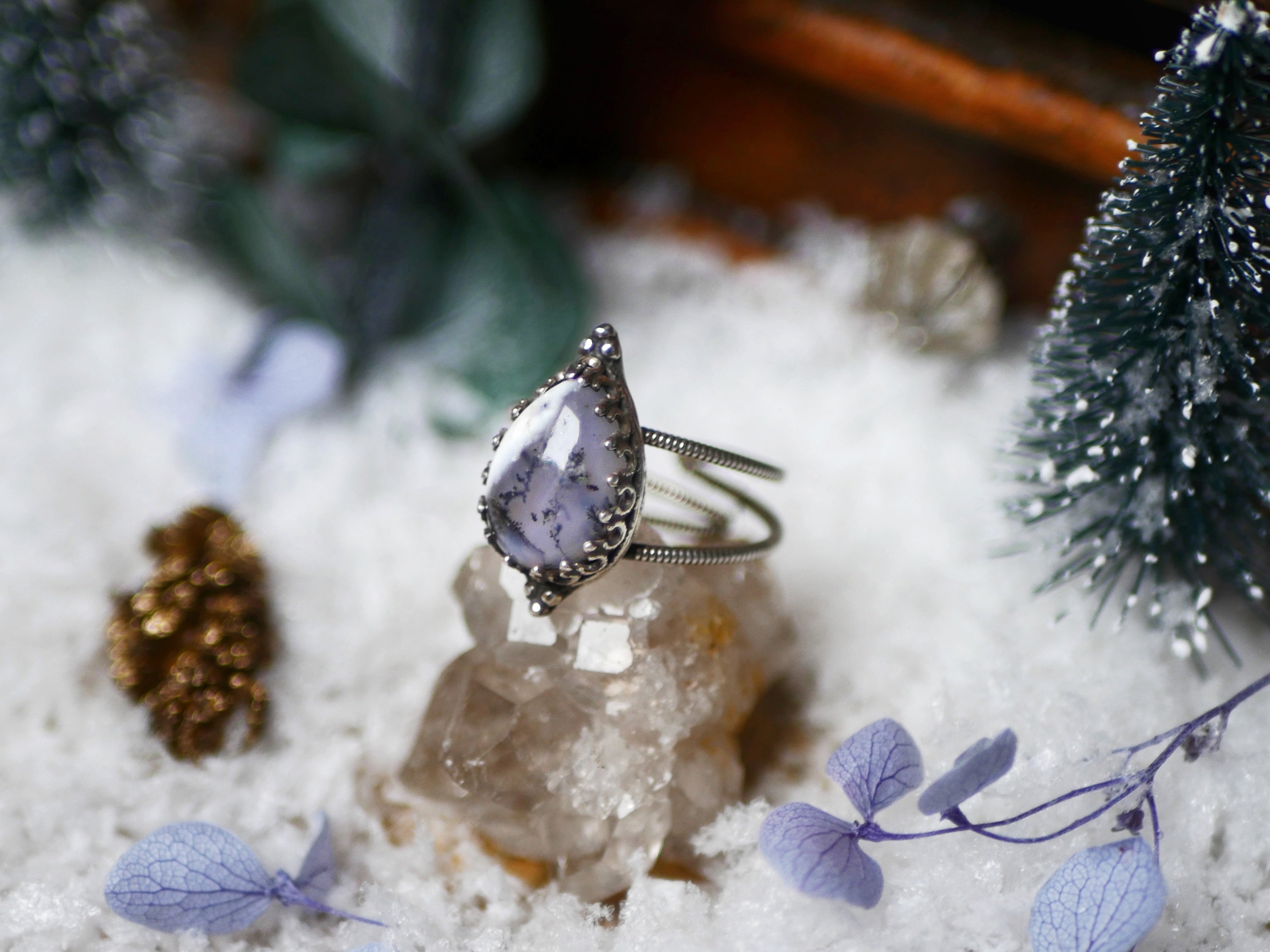 Bague Agate Dendritique II - Argent 925