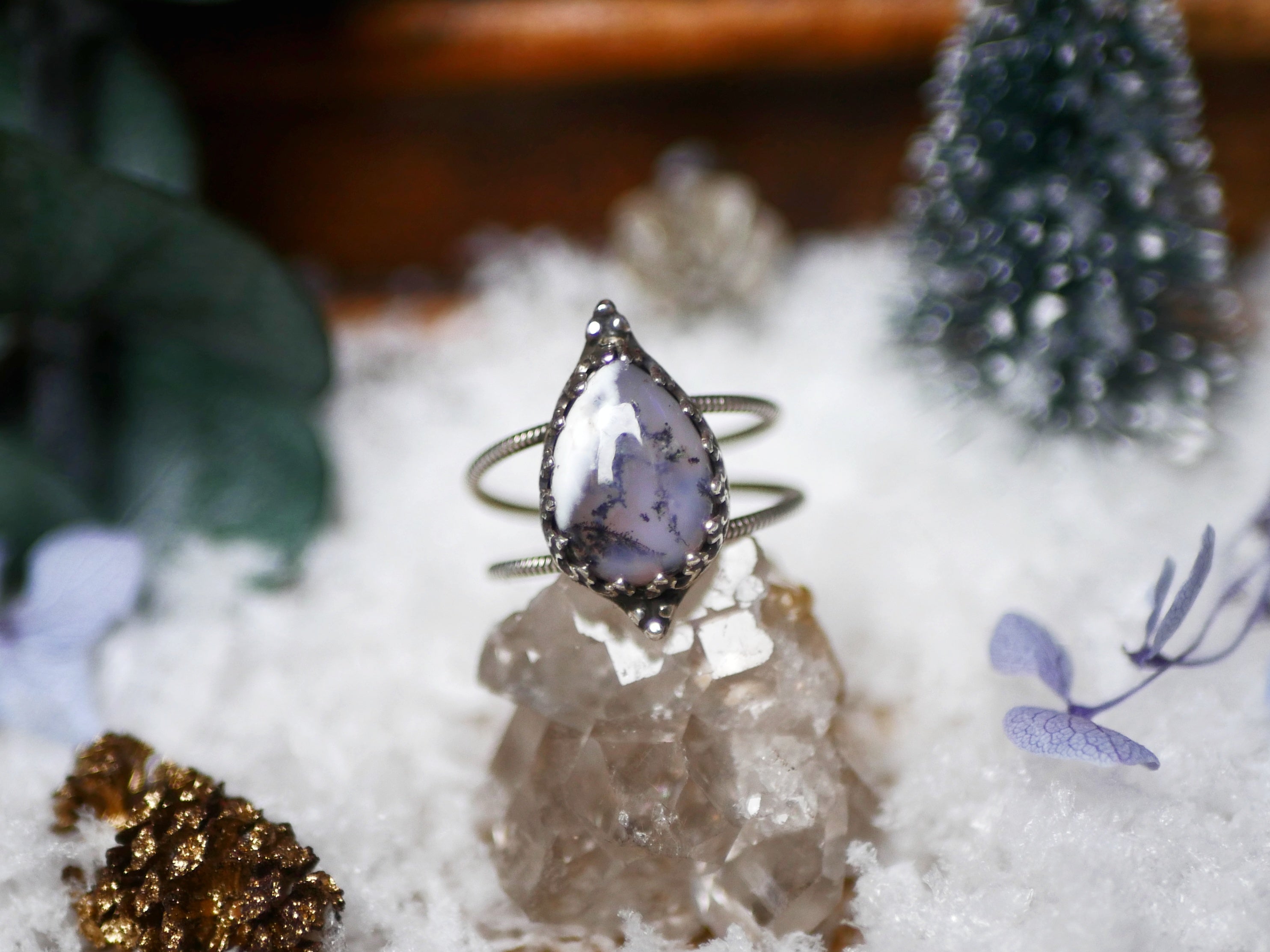 Bague Agate Dendritique II - Argent 925