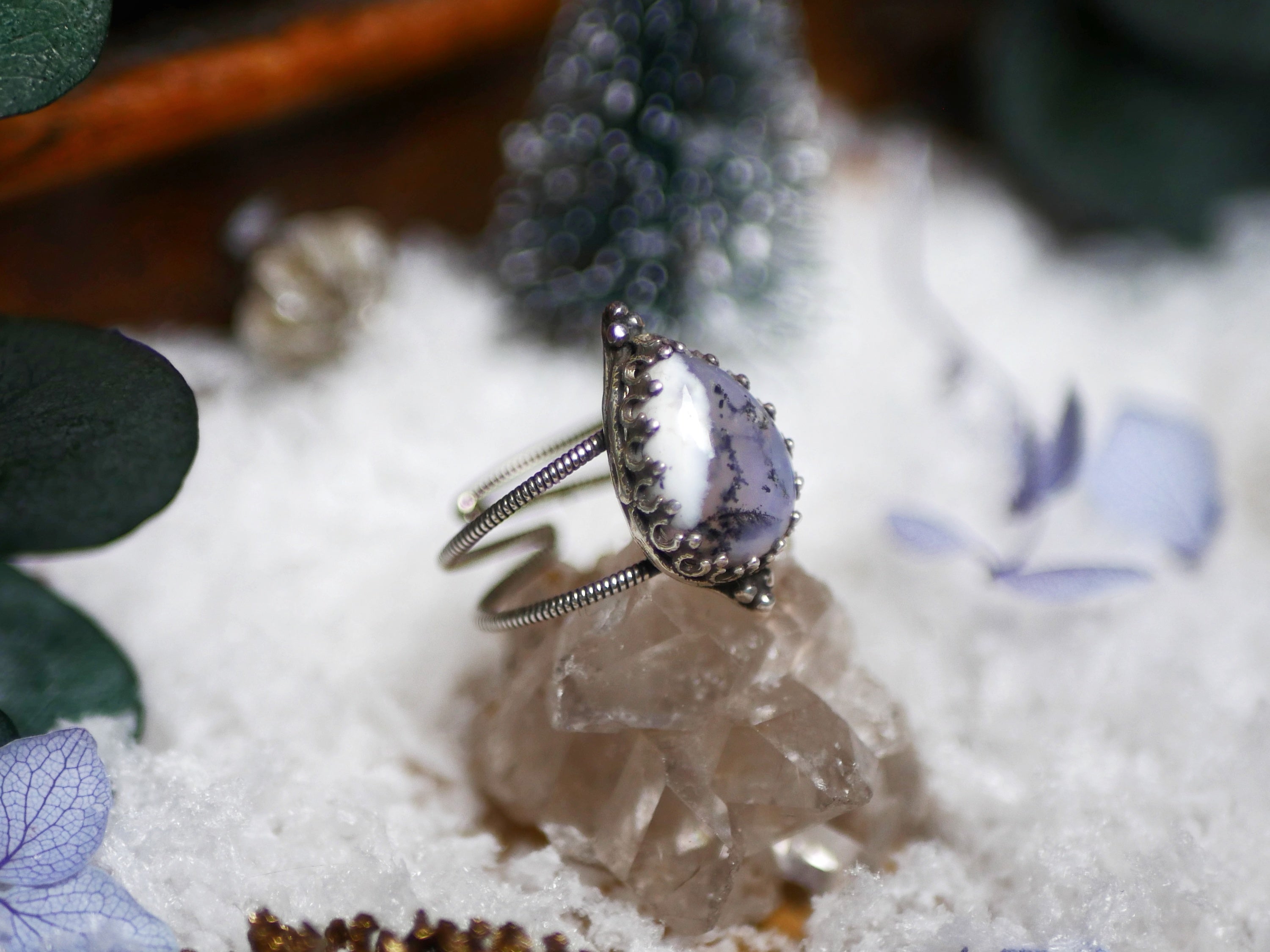 Bague Agate Dendritique II - Argent 925