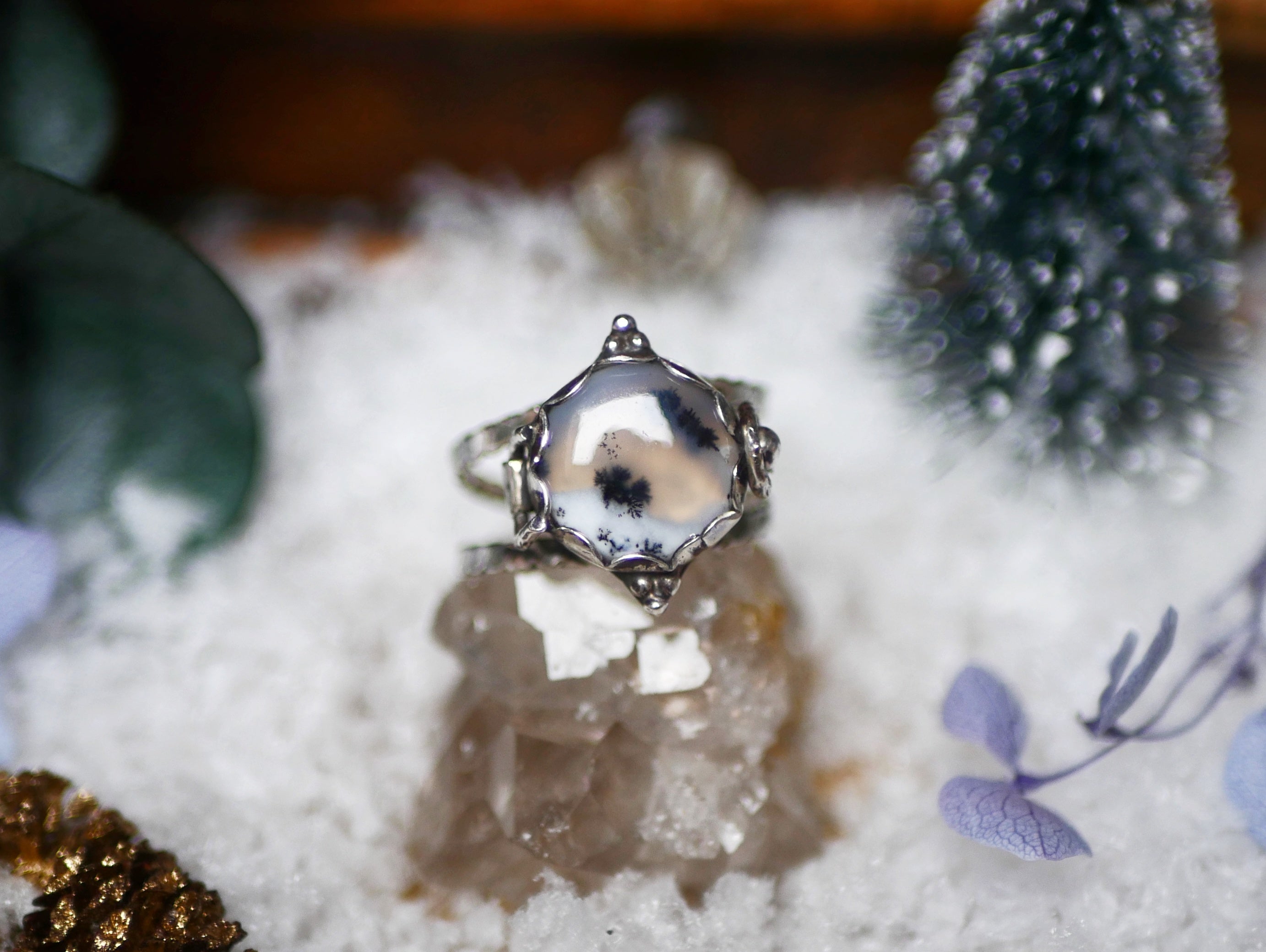 Bague Poison Agate Dendritique - Argent 925