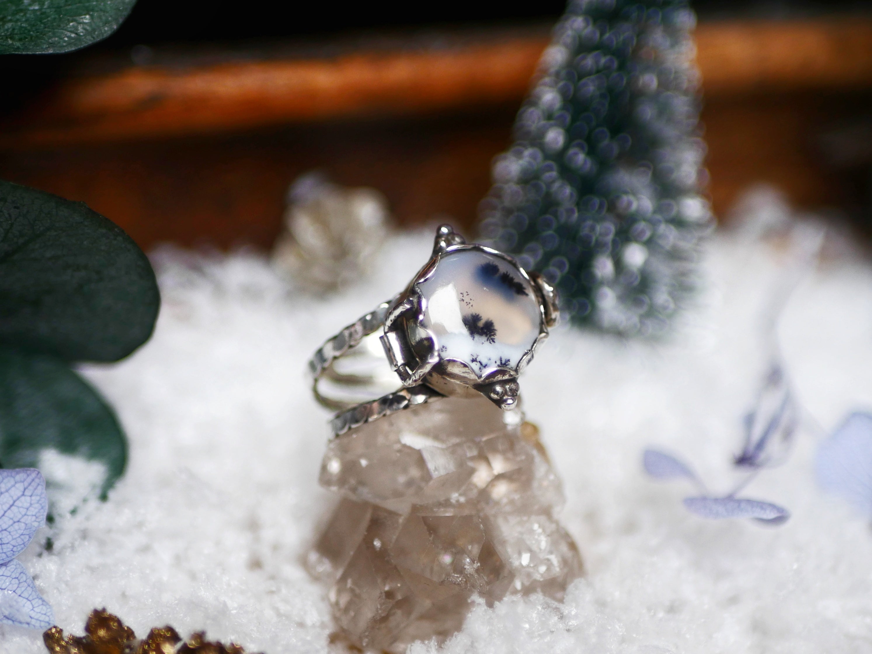 Bague Poison Agate Dendritique - Argent 925
