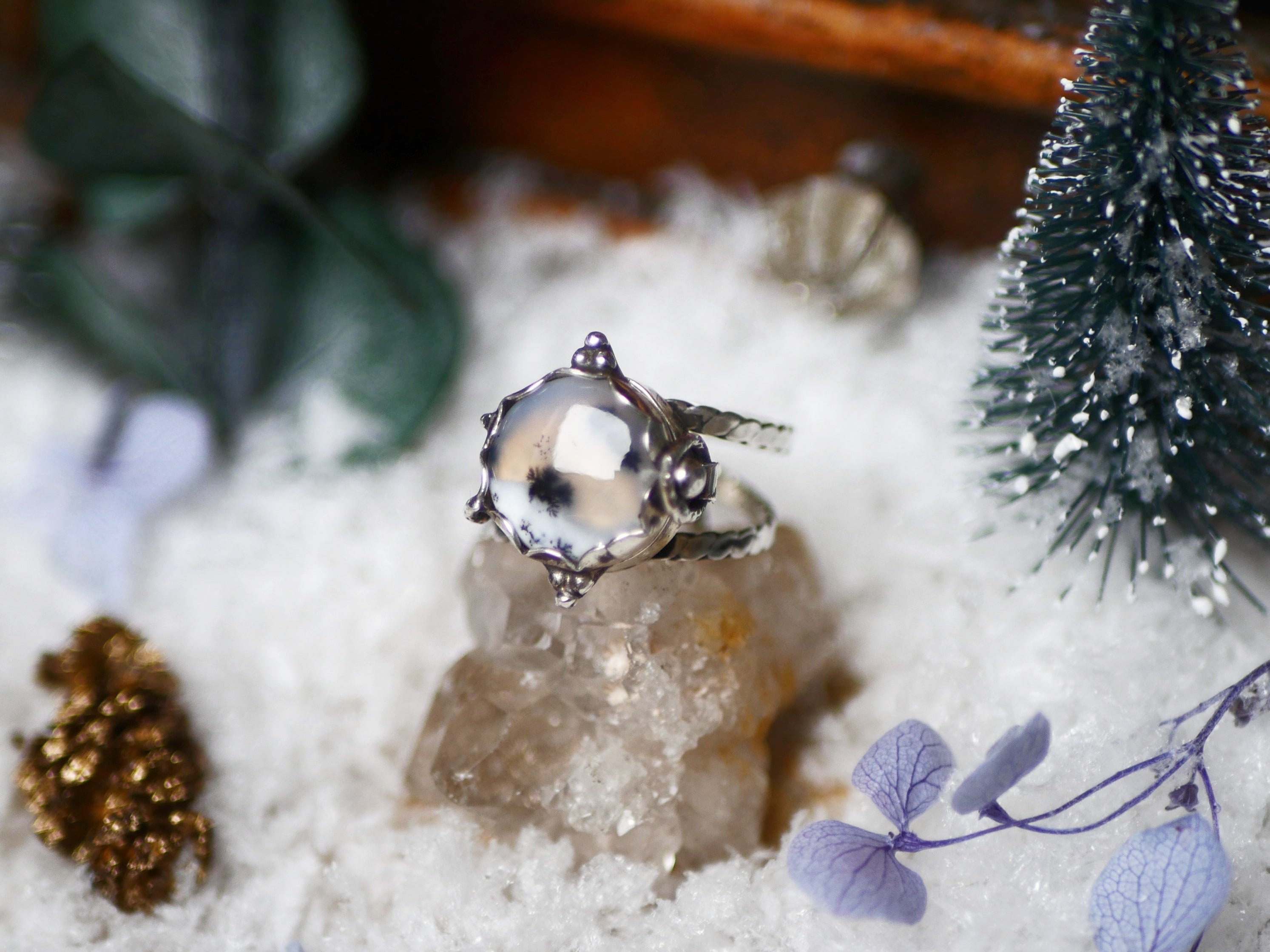 Bague Poison Agate Dendritique - Argent 925