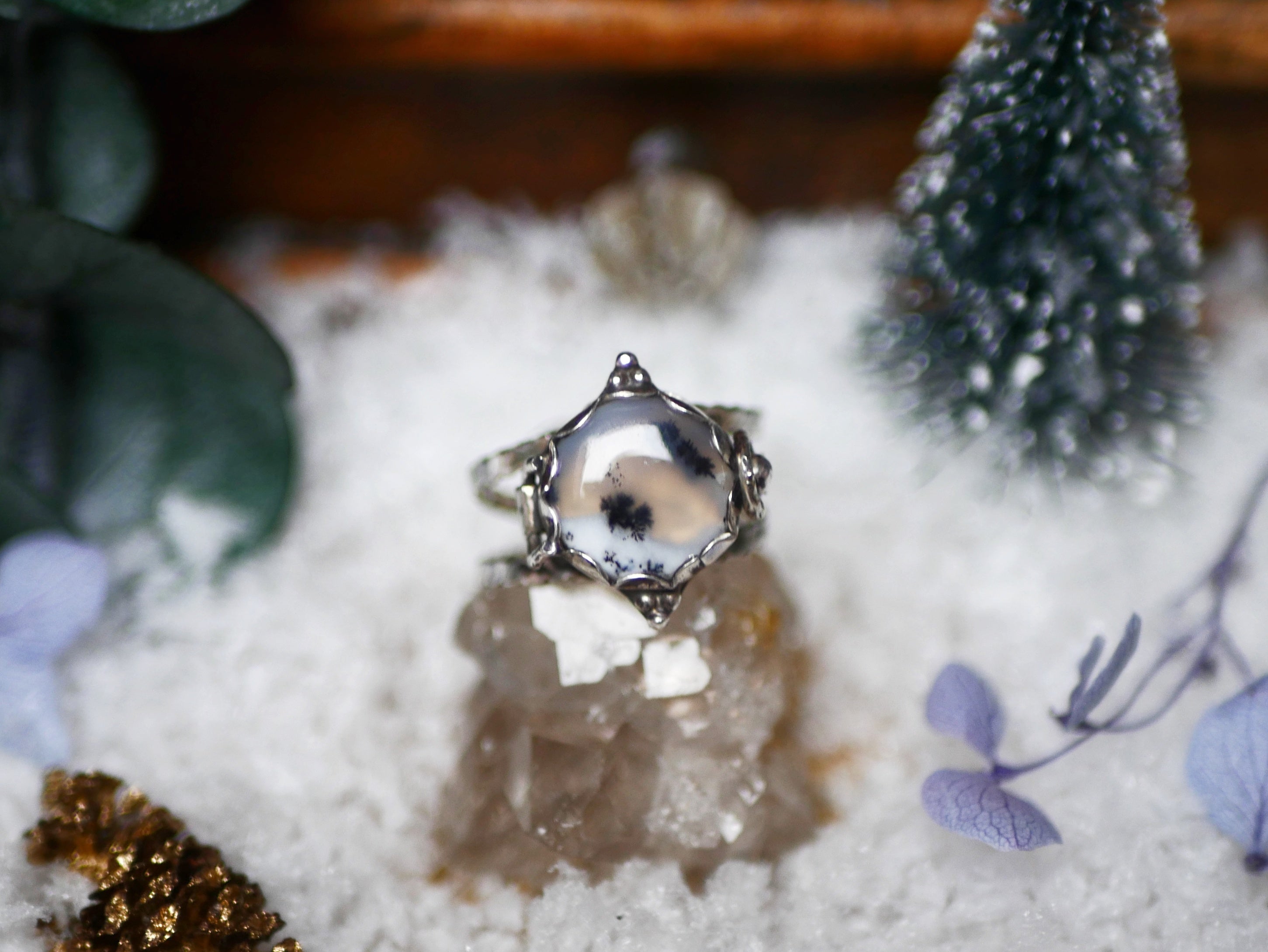 Bague Poison Agate Dendritique - Argent 925