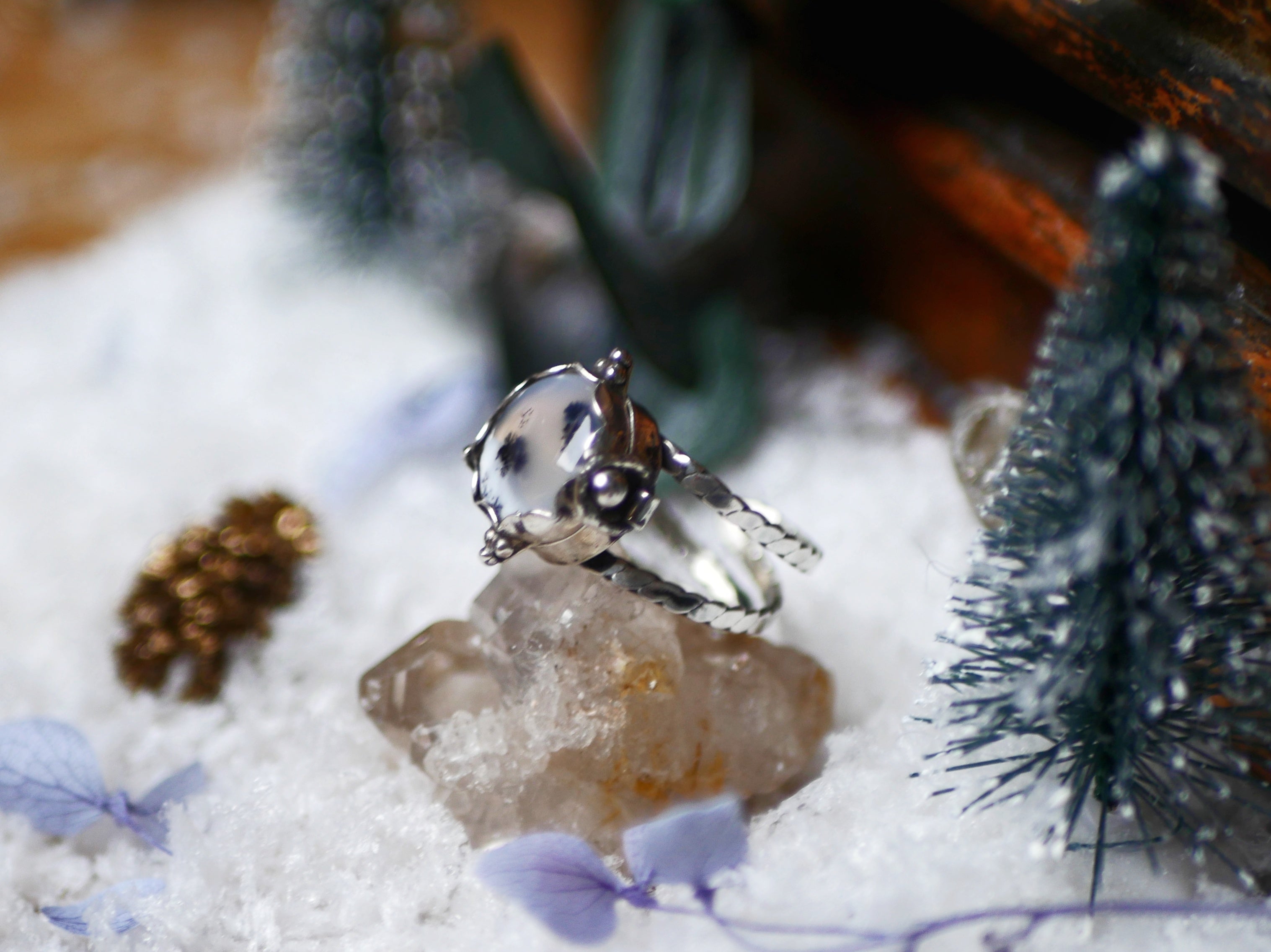 Bague Poison Agate Dendritique - Argent 925