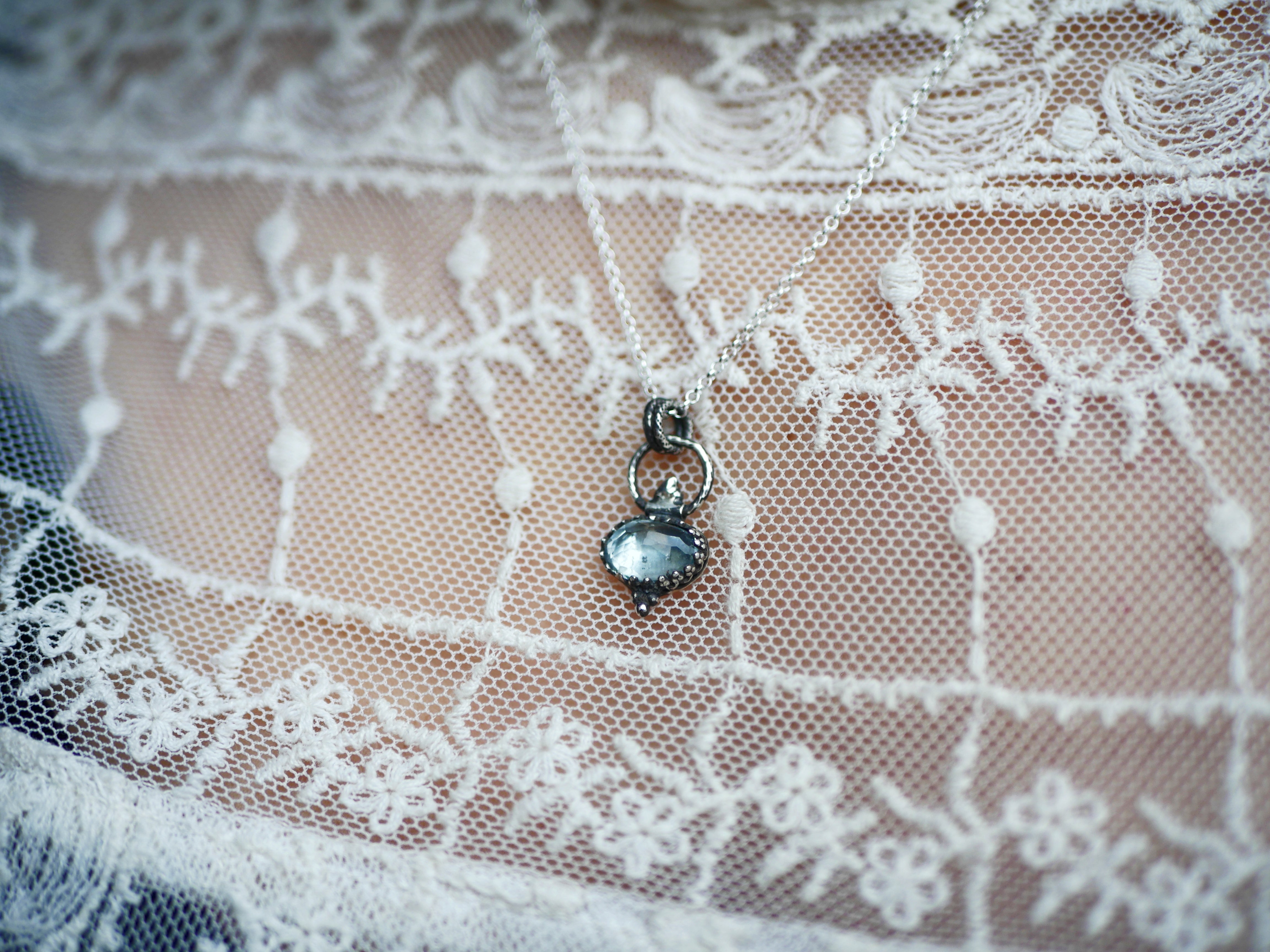 Collier Topaze Bleue - Argent 925