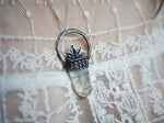 Charger l'image dans la galerie, Collier Pointe de Quartz Rutile &amp; Feuille IV - Argent 925
