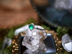 Charger l'image dans la galerie, Bague fine réglable Onyx Vert - Argent 925
