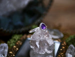 Charger l'image dans la galerie, Bague fine réglable Améthyste - Argent 925
