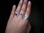 Charger l'image dans la galerie, Bague fine réglable Fluorine IV - Argent 925
