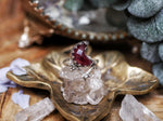 Charger l'image dans la galerie, Bague Lune - Verre Rouge I - Argent 925
