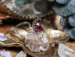 Charger l'image dans la galerie, Bague Lune - Verre Rouge I - Argent 925
