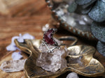 Charger l'image dans la galerie, Bague Lune - Verre Rouge I - Argent 925
