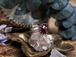 Charger l'image dans la galerie, Bague Lune - Verre Rouge II - Argent 925
