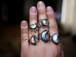 Charger l'image dans la galerie, Bague Lune - Prasiolite - Argent 925

