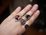 Charger l'image dans la galerie, Bague Lune - Verre Rouge II - Argent 925
