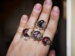 Charger l'image dans la galerie, Bague Lune - Verre Rouge II - Argent 925
