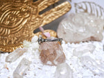 Charger l'image dans la galerie, Bague Éclats des Abysses - Kyanite &amp; Diamants d'Herkimer - Argent 925
