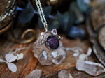 Charger l'image dans la galerie, Amulette Khepri II - Fluorine &amp; Zircon - Argent 925
