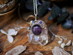 Charger l'image dans la galerie, Amulette Khepri II - Fluorine &amp; Zircon - Argent 925
