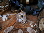 Charger l'image dans la galerie, Amulette Croix de Ankh - Émeraude - Vermeil
