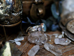 Charger l'image dans la galerie, Bague Khepri VII -  Calcédoine &amp; Zircons - Argent 925
