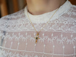 Charger l'image dans la galerie, Amulette Croix de Ankh - Émeraude - Vermeil
