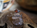Charger l'image dans la galerie, RÉSERVÉE VICTORIA - Bague Sirène - Grenat Hessonite - Argent 925
