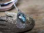 Charger l'image dans la galerie, RÉSERVÉ VALÉRIE M. - Collier Turquoise d'Iran - Argent 925
